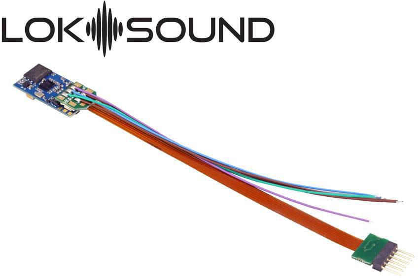 ESU 58816 LokSound 5 micro DCC/MM/SX/M4 "decoder vuoto", 6 pin NEM651, con altoparlante 11x15 mm, scartamento: N, TT, H0