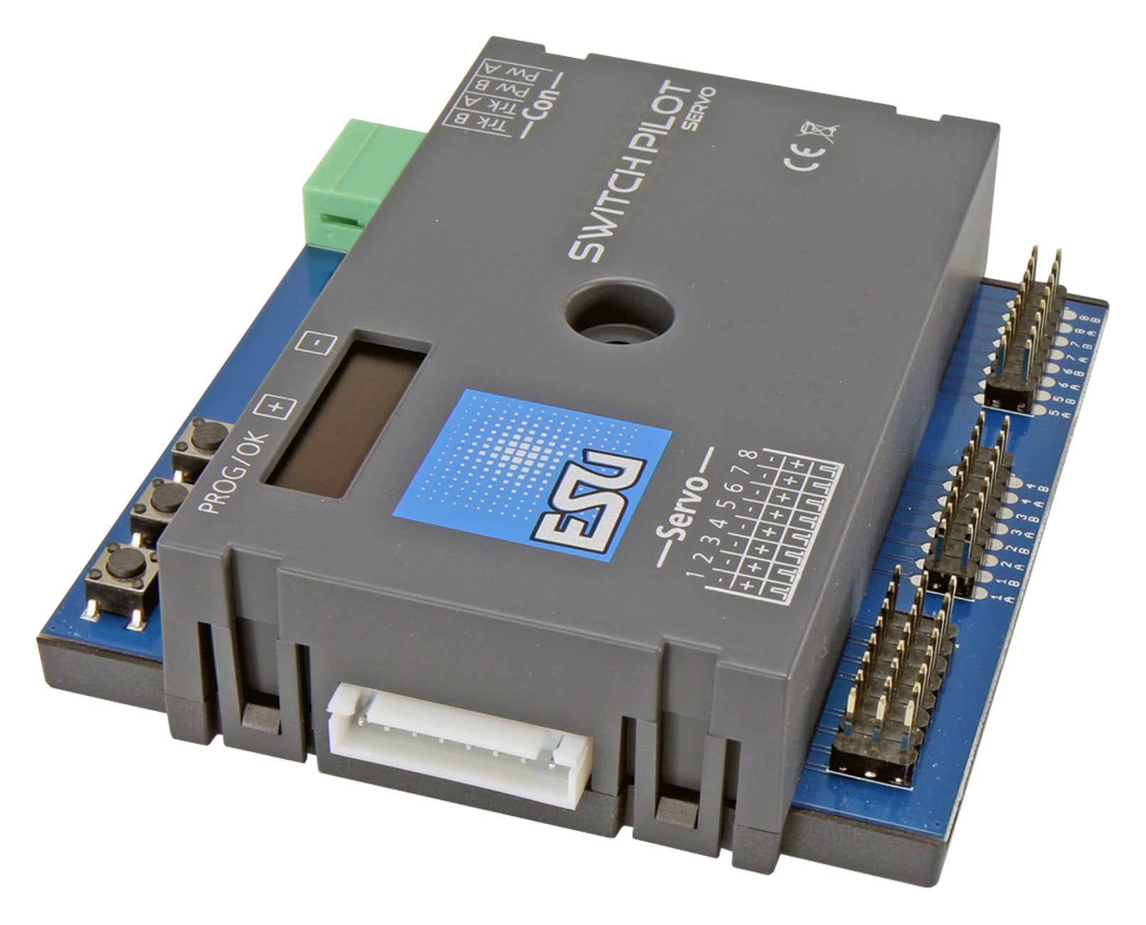 SwitchPilot 3 Servo, decoder servo a 8 canali, DCC/MM, OLED, con feedback RC, aggiornabile ESU 51832