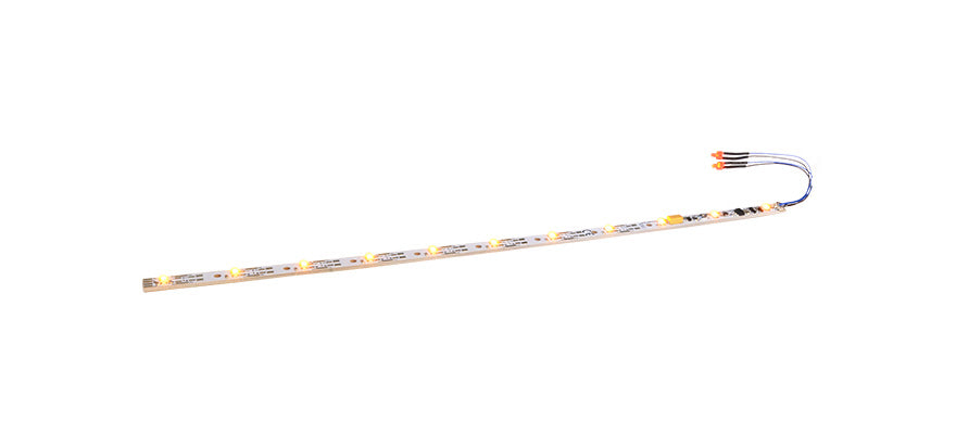 ESU 50702 Scala Neutral Set di illuminazione interna con fanale posteriore, 255 mm, 11 LED, "Giallo"