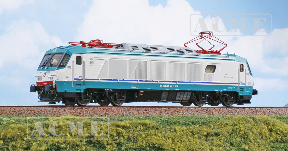 ACME 60023 Locomotiva elettrica Trenitalia E 402 031, XMPR, con connettori per il comando lateralizzato per le porte del treno, ep VI