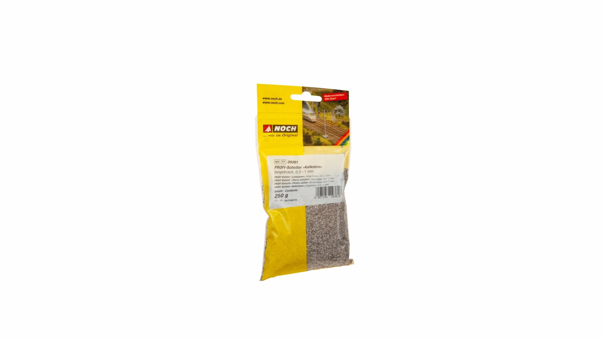 NOCH 09161  Scala N Ghiaia PROFI “calcare”, marrone beige, 250 g (calibro N / Z)